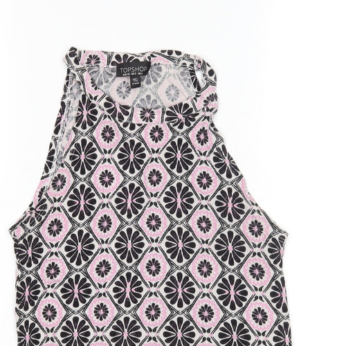 Topshop Womens Multicoloured Floral  Basic Tank Size 6