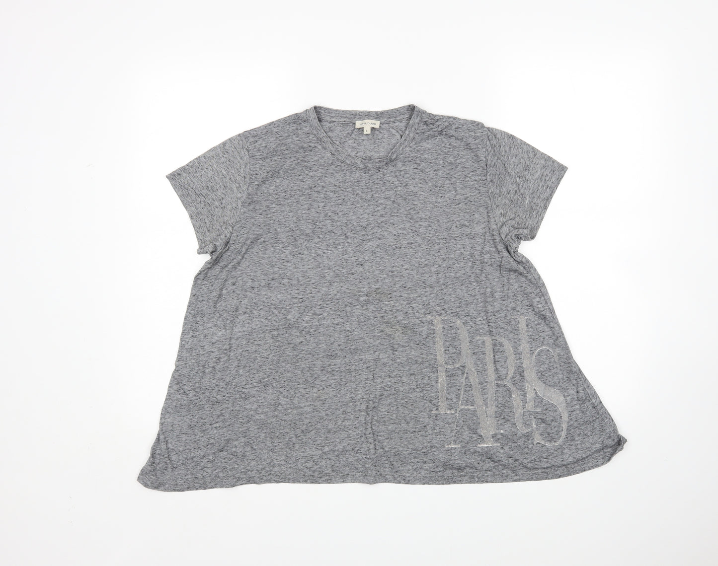 River Island Womens Grey   Basic T-Shirt Size 6