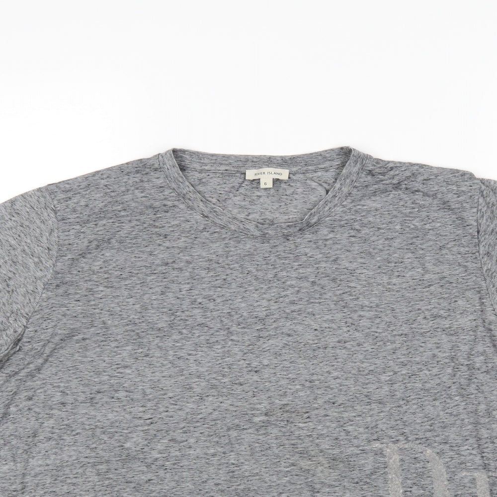 River Island Womens Grey   Basic T-Shirt Size 6