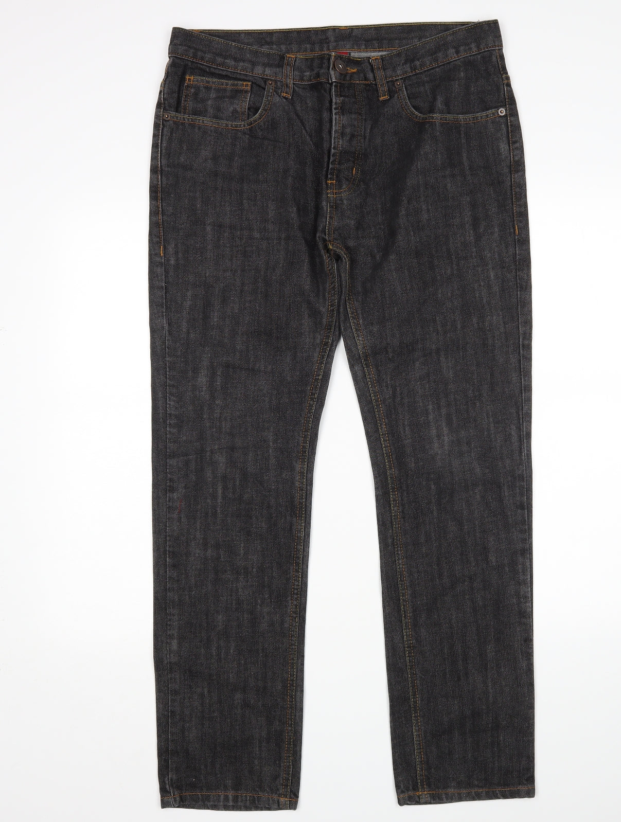 Denim Co Mens Black   Straight Jeans Size 34 L30 in