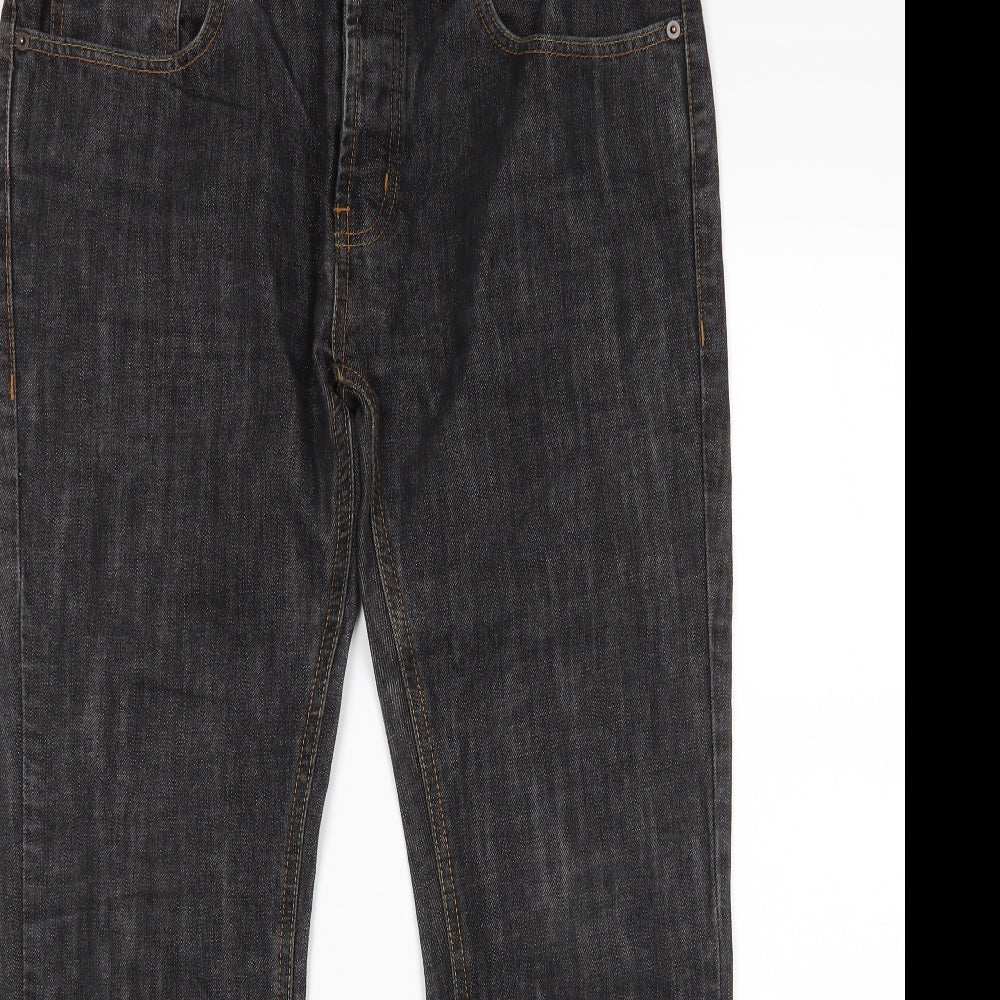 Denim Co Mens Black   Straight Jeans Size 34 L30 in