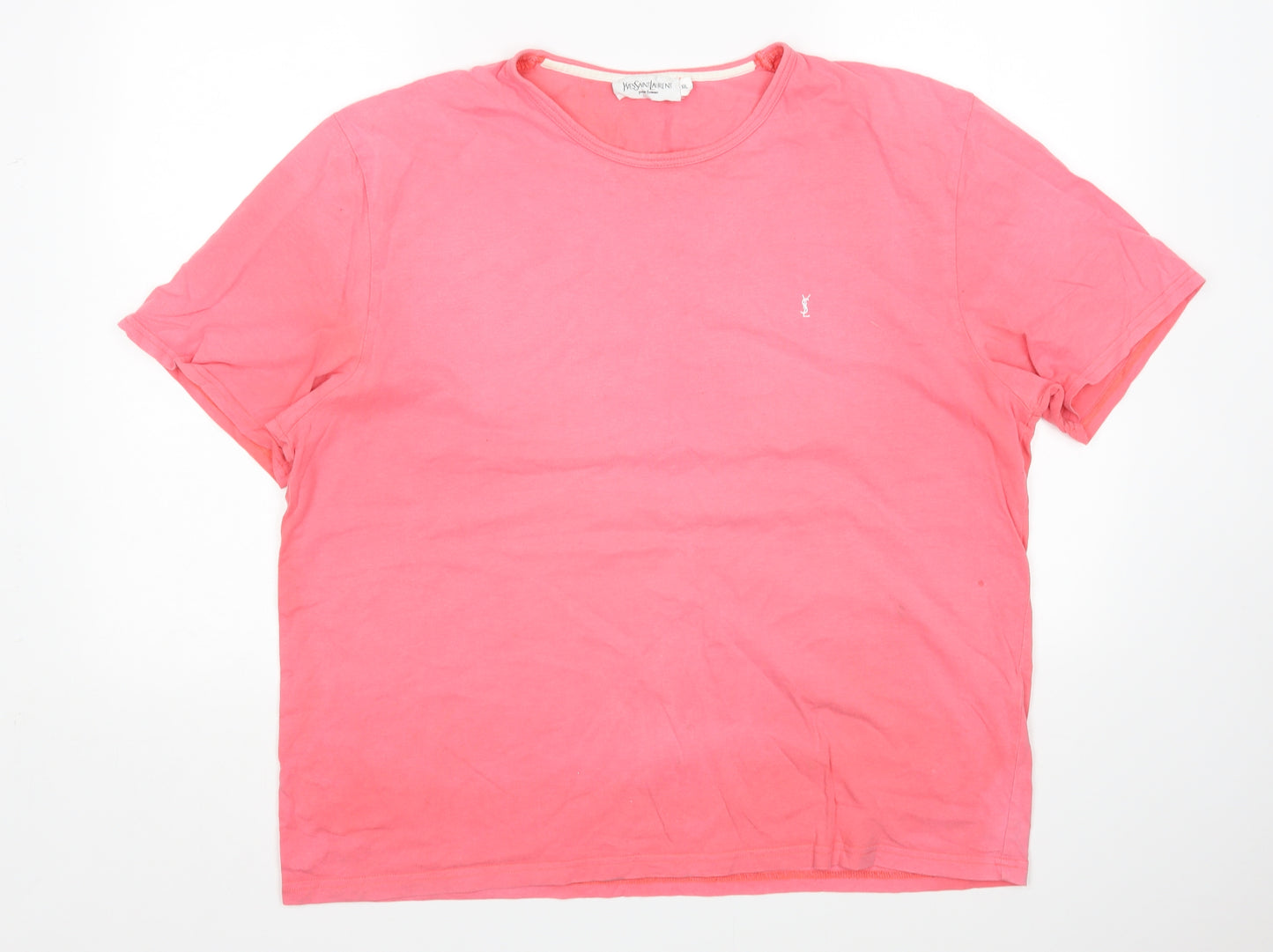 Yves Saint Laurent Womens Pink   Basic T-Shirt Size 2XL