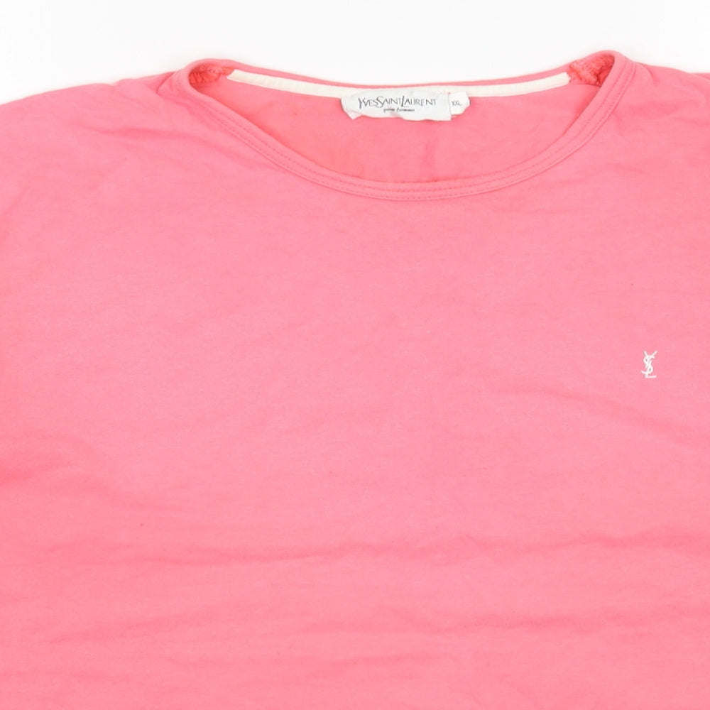 Yves Saint Laurent Womens Pink   Basic T-Shirt Size 2XL