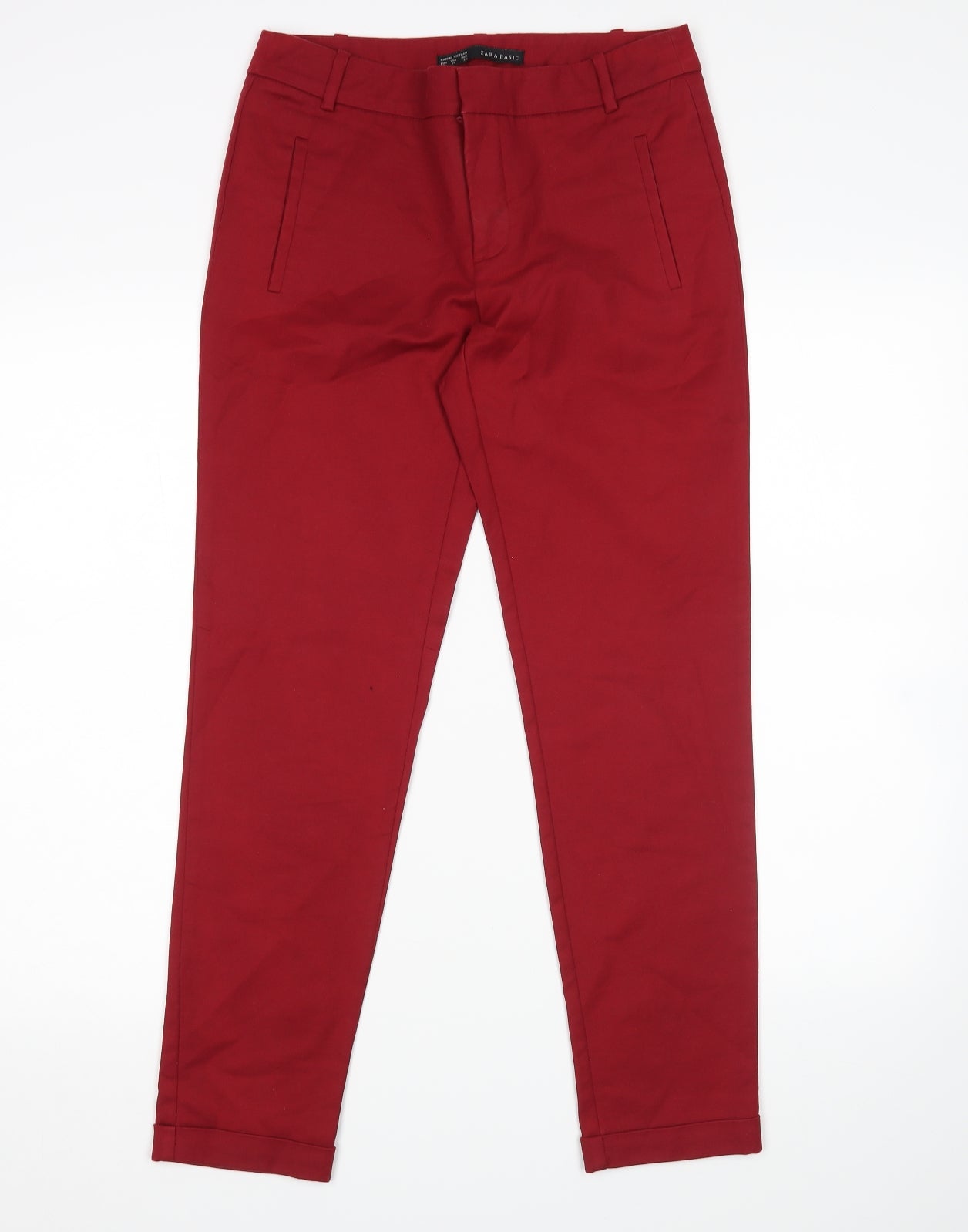 Zara Womens Red   Trousers  Size 8 L28 in