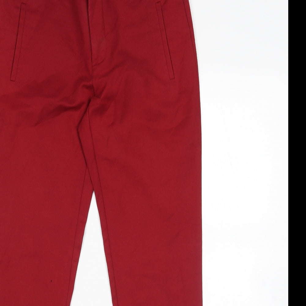 Zara Womens Red   Trousers  Size 8 L28 in