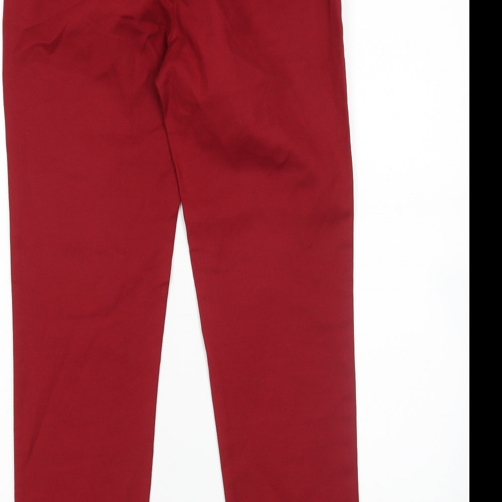 Zara Womens Red   Trousers  Size 8 L28 in