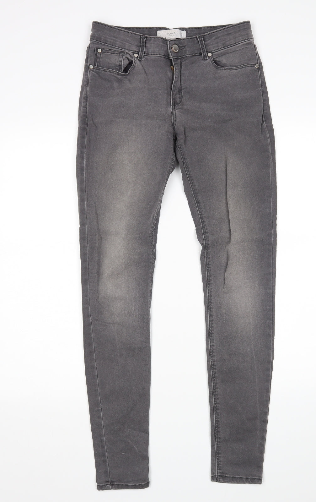 Mango Womens Grey   Skinny Jeans Size 8 L30 in