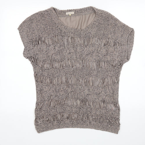 Preworn Womens Brown   Basic Blouse Size 8