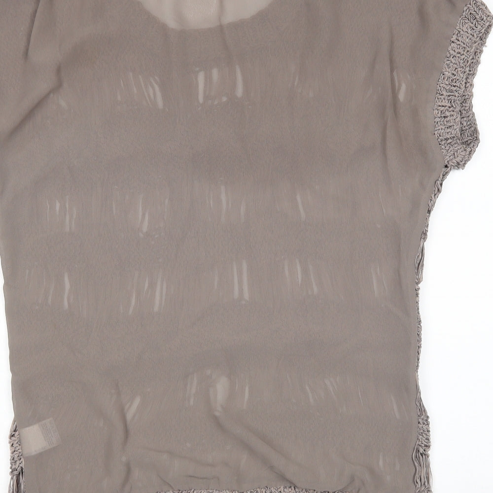 Preworn Womens Brown   Basic Blouse Size 8