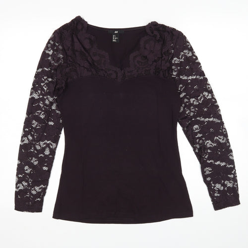 H&M Womens Purple   Basic Blouse Size S