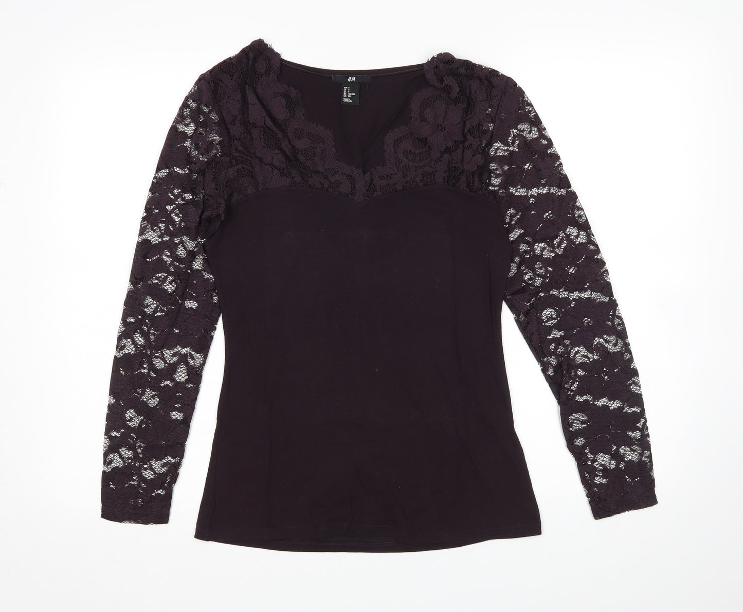 H&M Womens Purple   Basic Blouse Size S