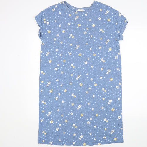 Preworn Womens Blue Polka Dot  Top Dress Size M