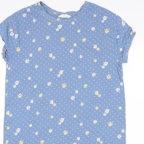 Preworn Womens Blue Polka Dot  Top Dress Size M