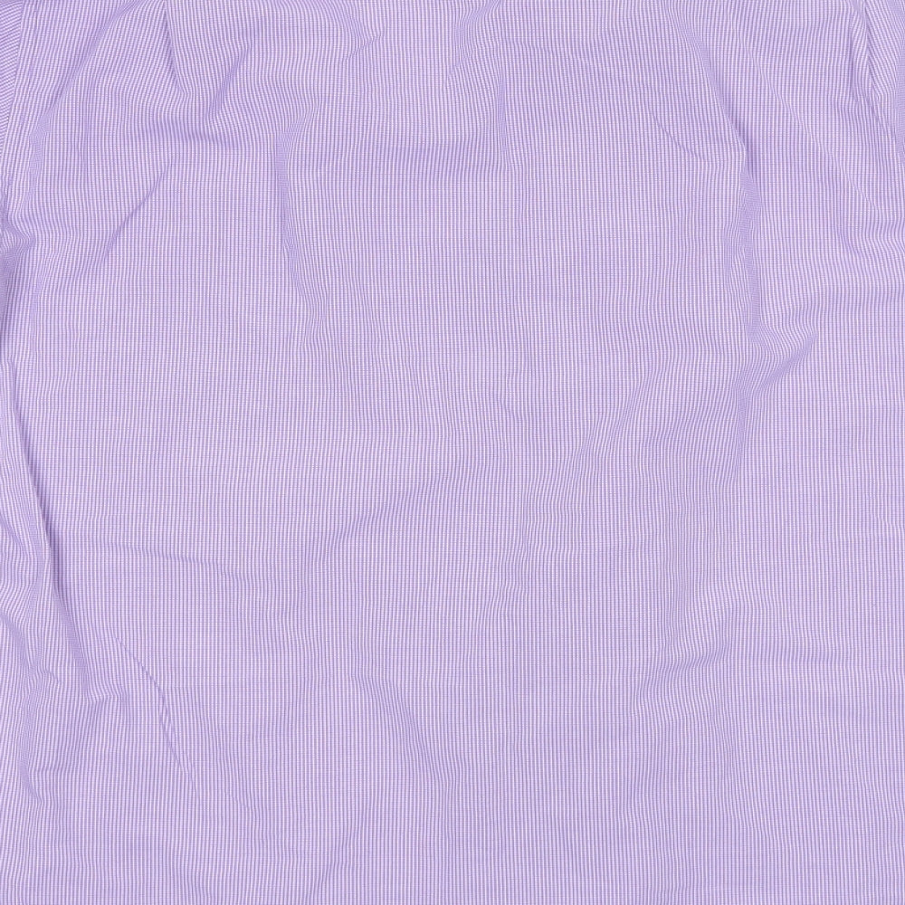 M&S Mens Purple Check   Dress Shirt Size M