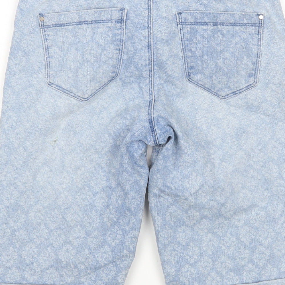 Dorothy Perkins Womens Blue Floral  Bermuda Shorts Size 8