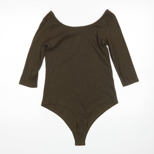 Aikha Womens Green   Bodysuit One-Piece Size L