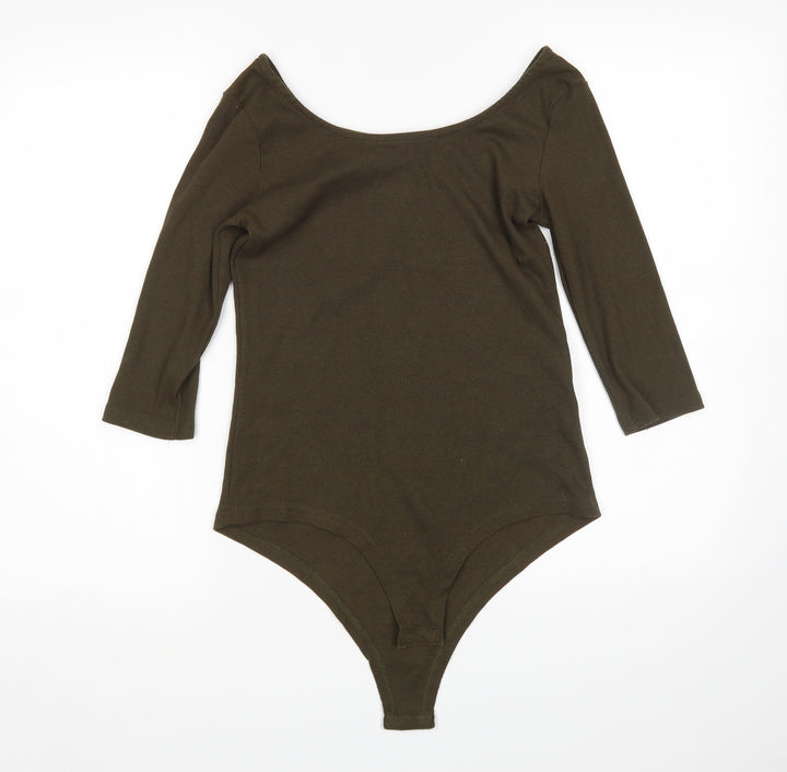 Aikha Womens Green   Bodysuit One-Piece Size L