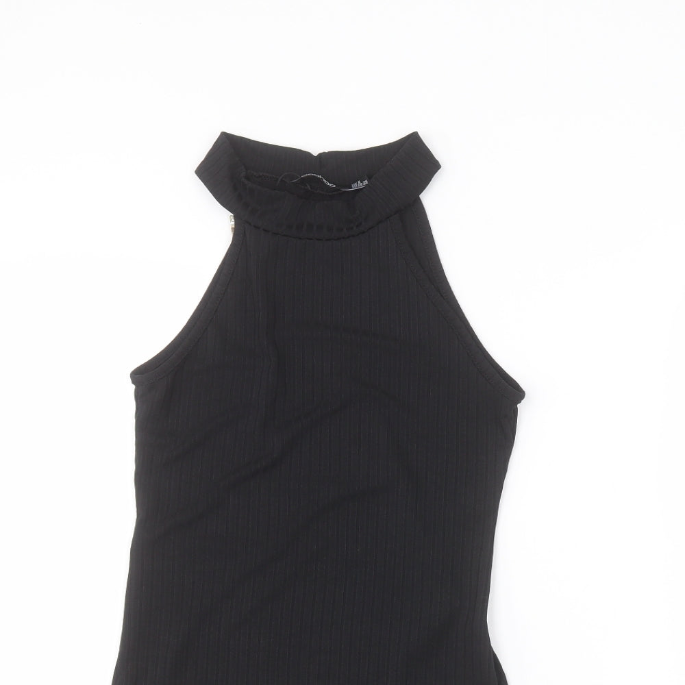 Boohoo Womens Black   Bodysuit One-Piece Size 8