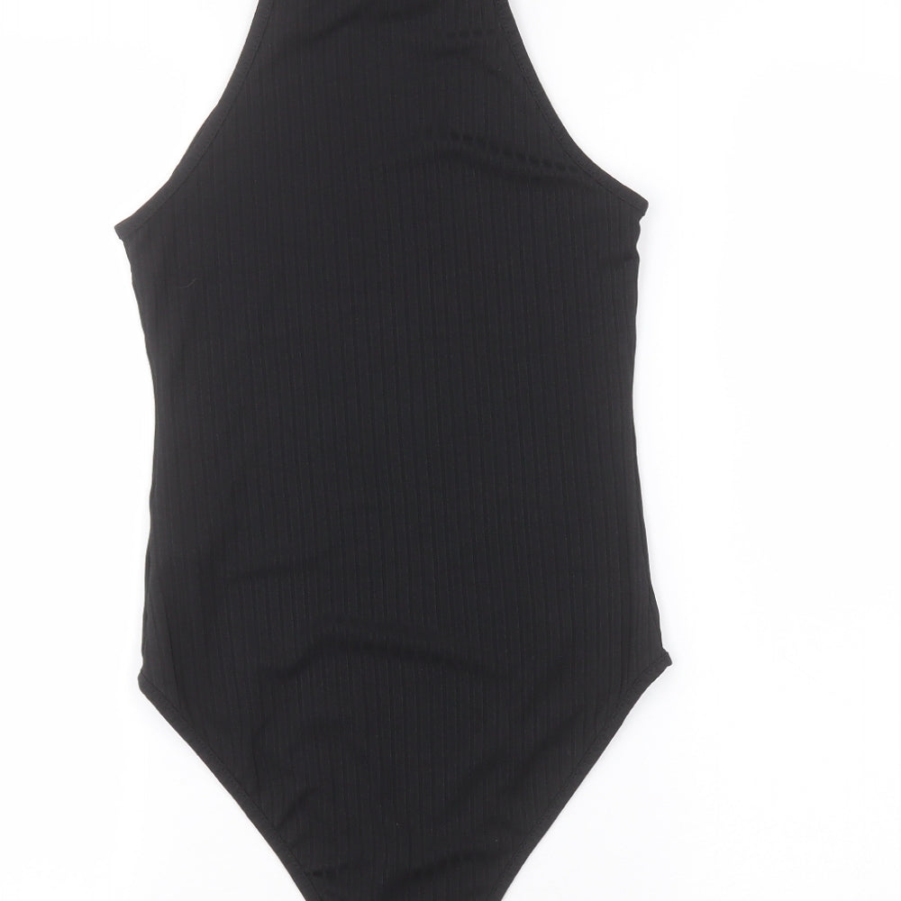 Boohoo Womens Black   Bodysuit One-Piece Size 8
