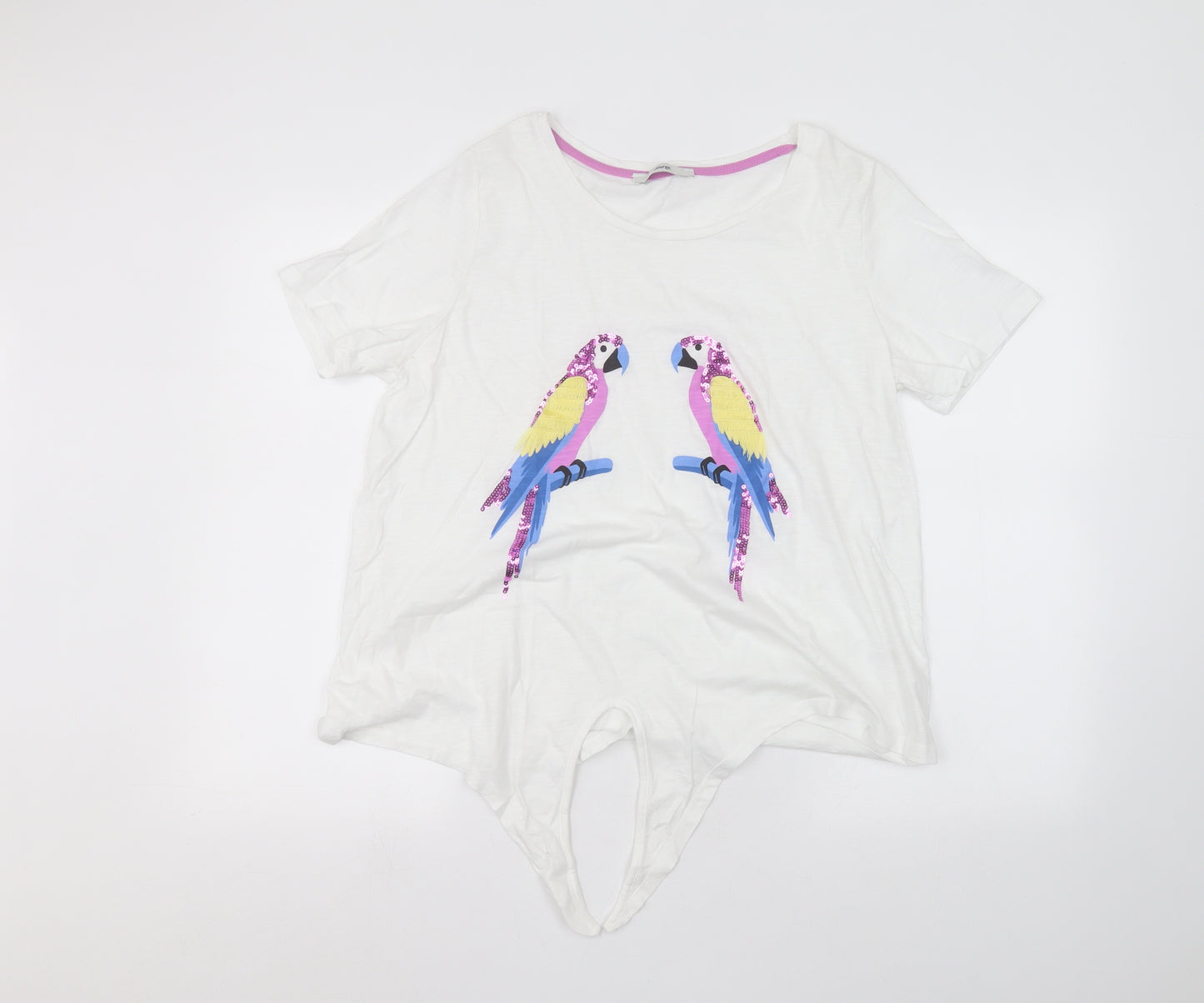 George Womens White   Basic T-Shirt Size 14