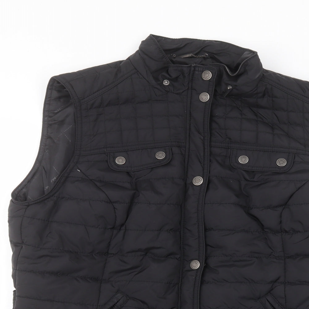 Maine New England Womens Black   Gilet Coat Size 14