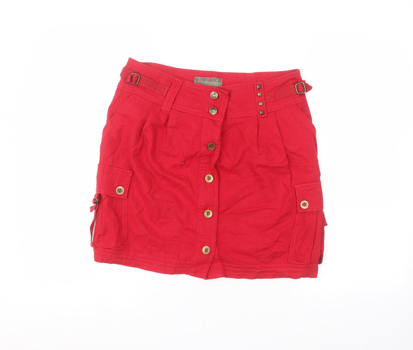 NEXT Womens Red   A-Line Skirt Size 10