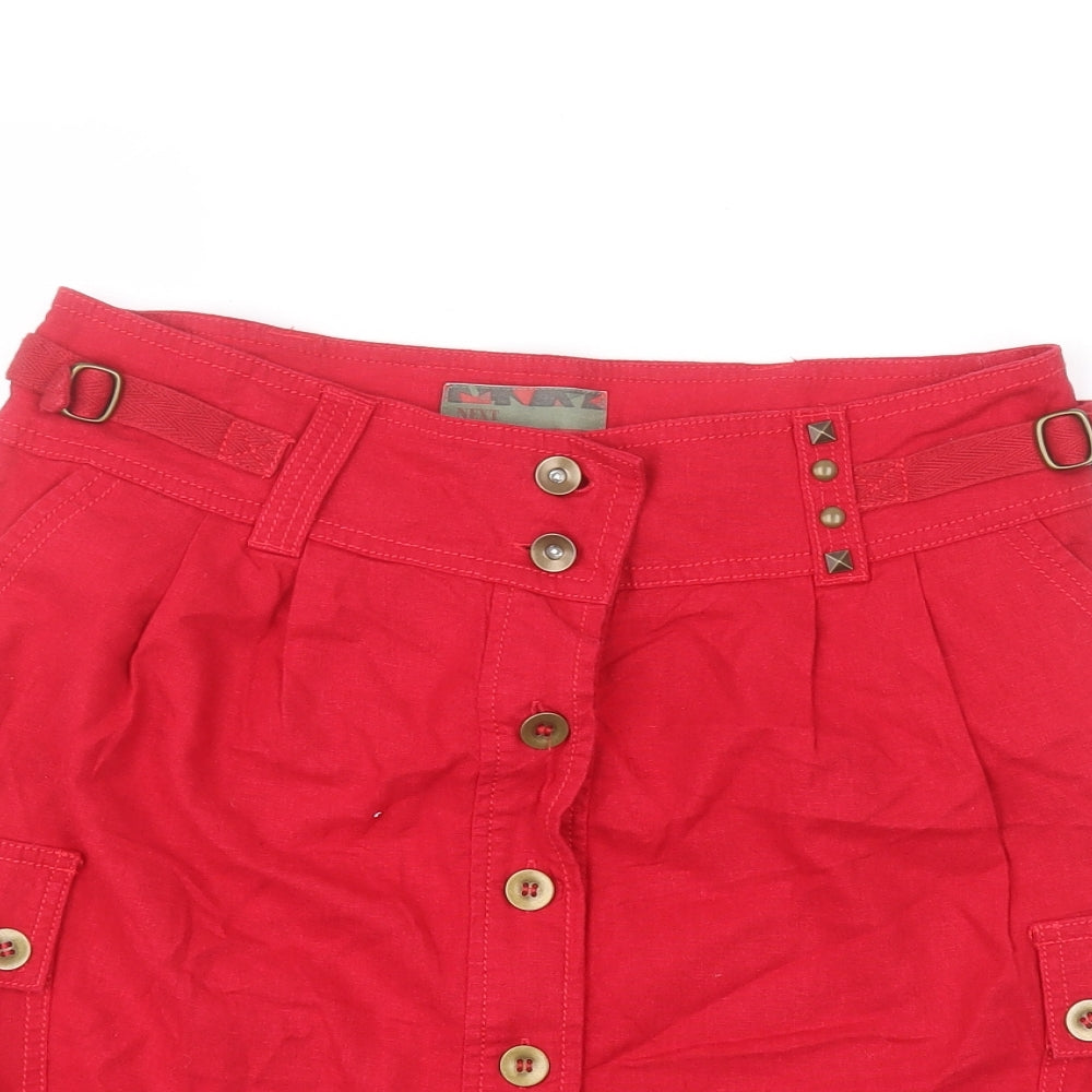 NEXT Womens Red   A-Line Skirt Size 10