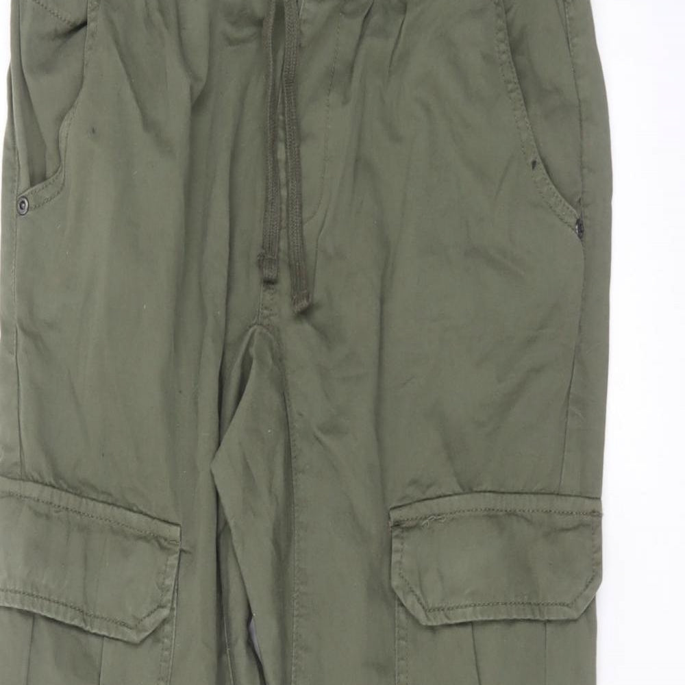 Boohoo Mens Green   Cargo Trousers Size 34 in L30 in