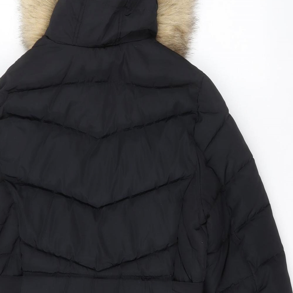 Papaya Womens Black   Parka Coat Size 12