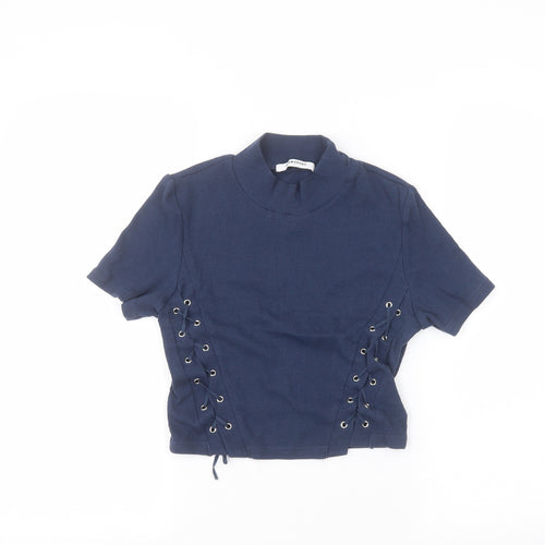 glamourous Womens Blue   Basic T-Shirt Size S