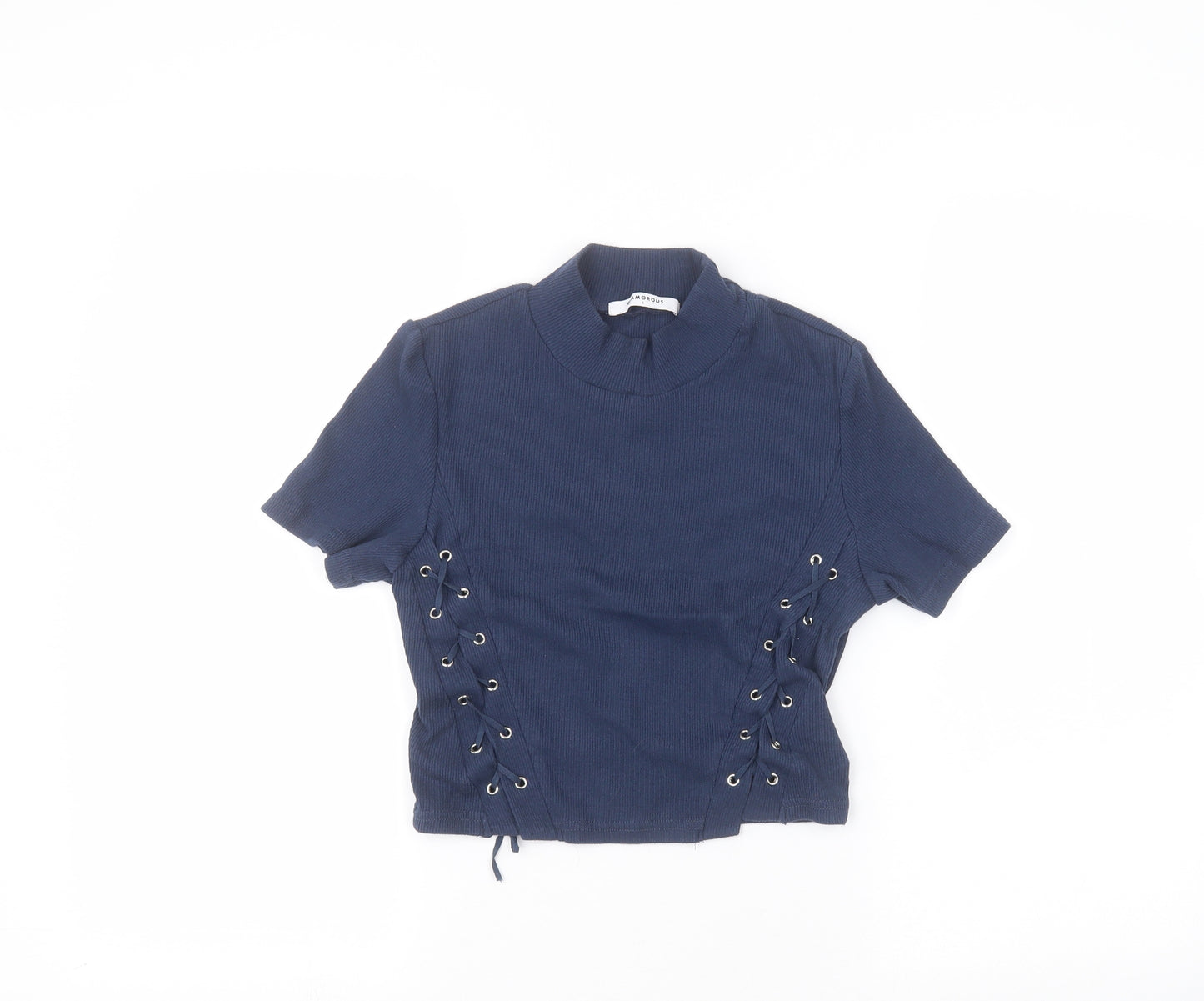 glamourous Womens Blue   Basic T-Shirt Size S