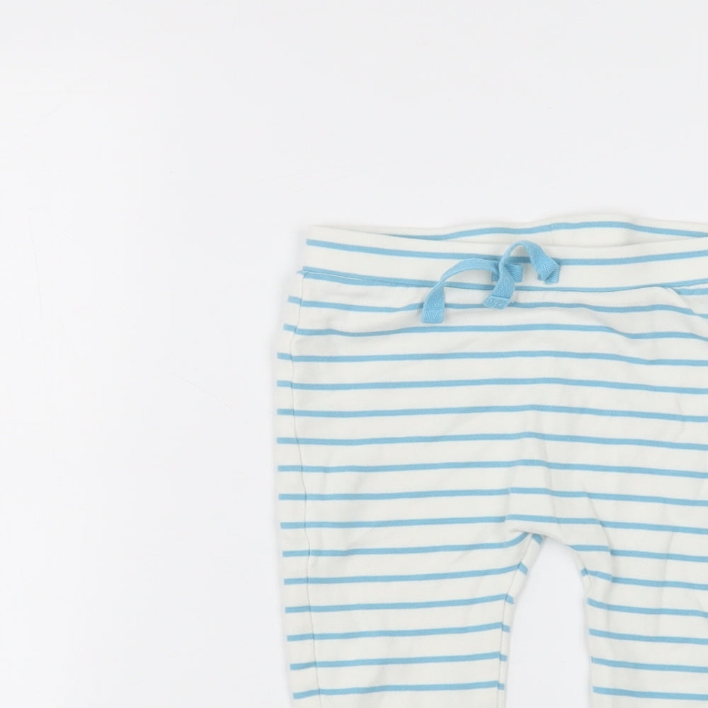 George Baby White Striped  Sweatpants Trousers Size 18-24 Months