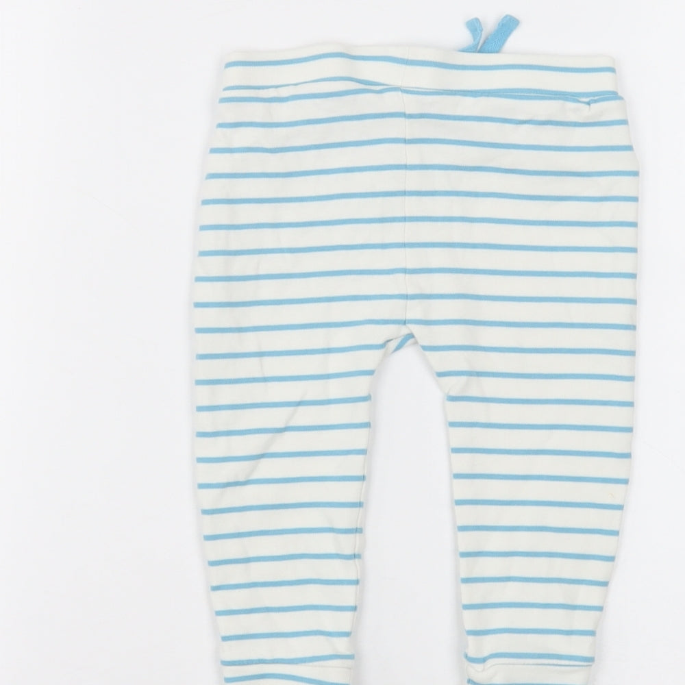 George Baby White Striped  Sweatpants Trousers Size 18-24 Months