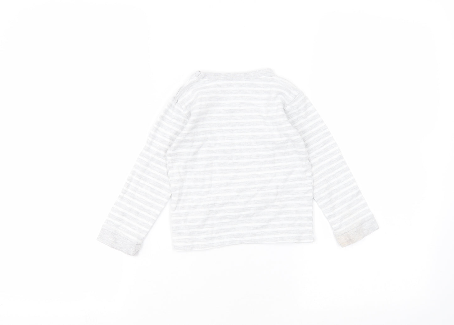 George Baby Grey Striped  Basic T-Shirt Size 18-24 Months