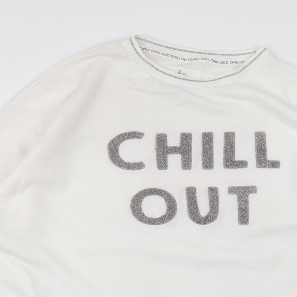 Primark Womens White   Pullover Jumper Size XL