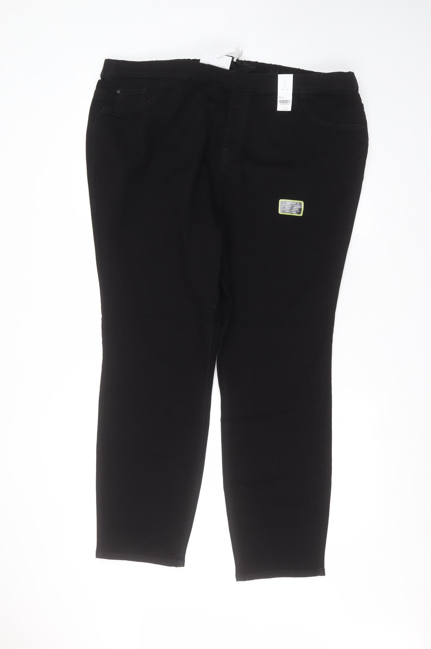 Evans Womens Black   Straight Jeans Size 26 L27 in