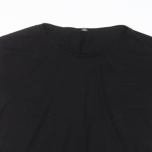 Yours Womens Black   Basic T-Shirt Size 26