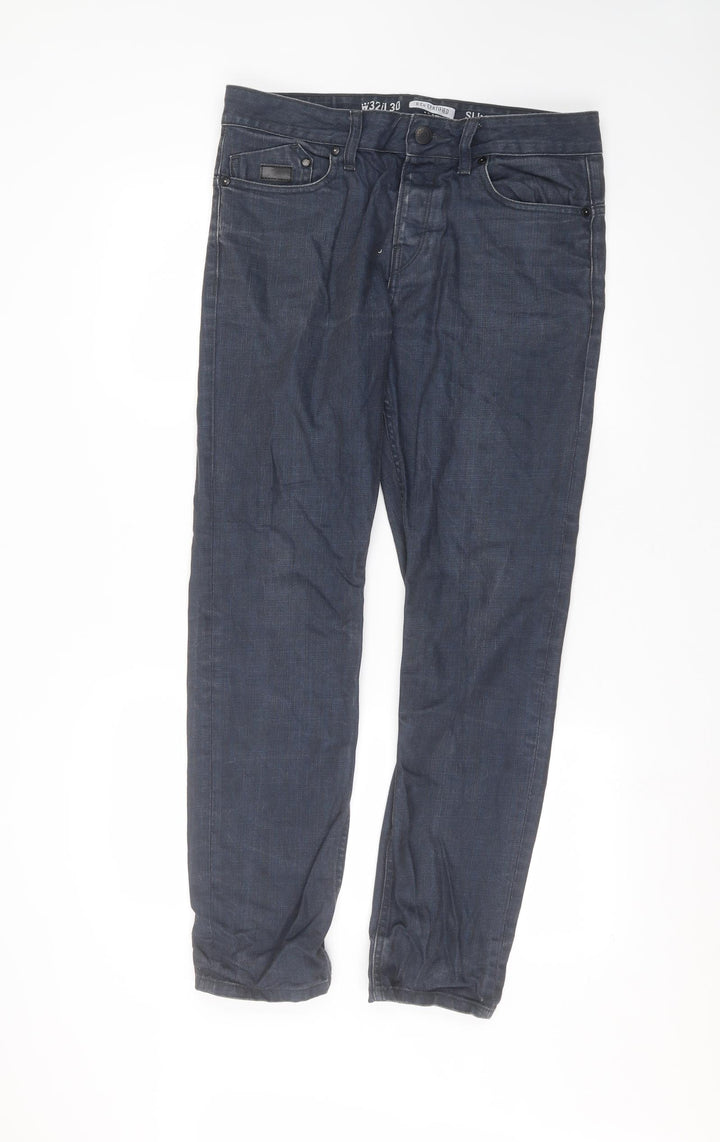 Preworn Mens Blue Straight Jeans Size 32 in L30 in