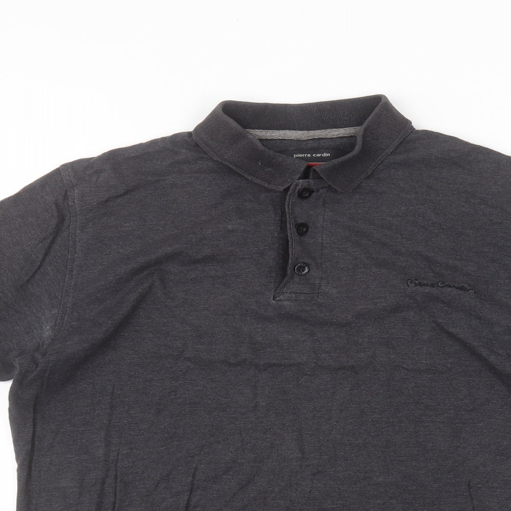Pierre Cardin Mens Black    Polo Size M