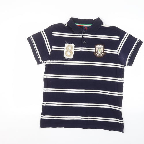 Penn Mens Blue Striped   Polo Size M