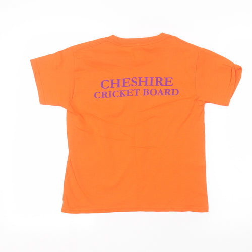 Gilden Boys Orange   Basic T-Shirt Size XS
