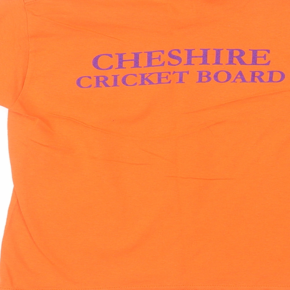 Gilden Boys Orange   Basic T-Shirt Size XS