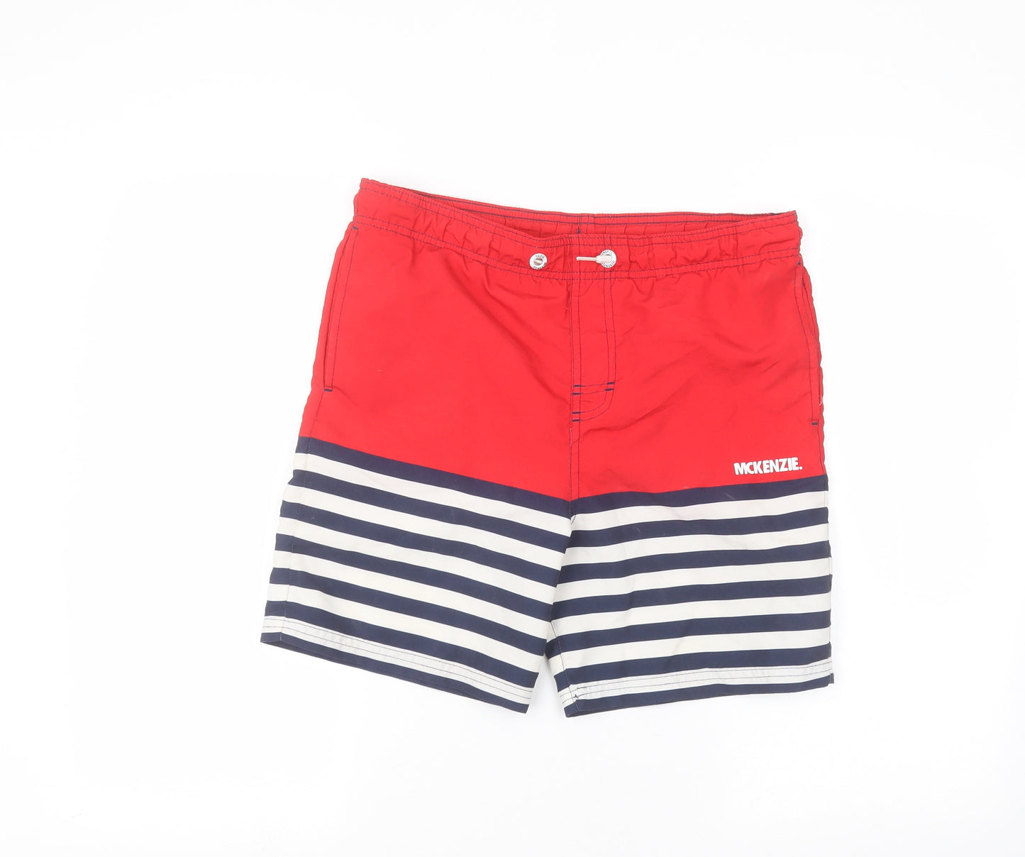 McKenzie Boys Red Striped  Bermuda Shorts Size 12-13 Years