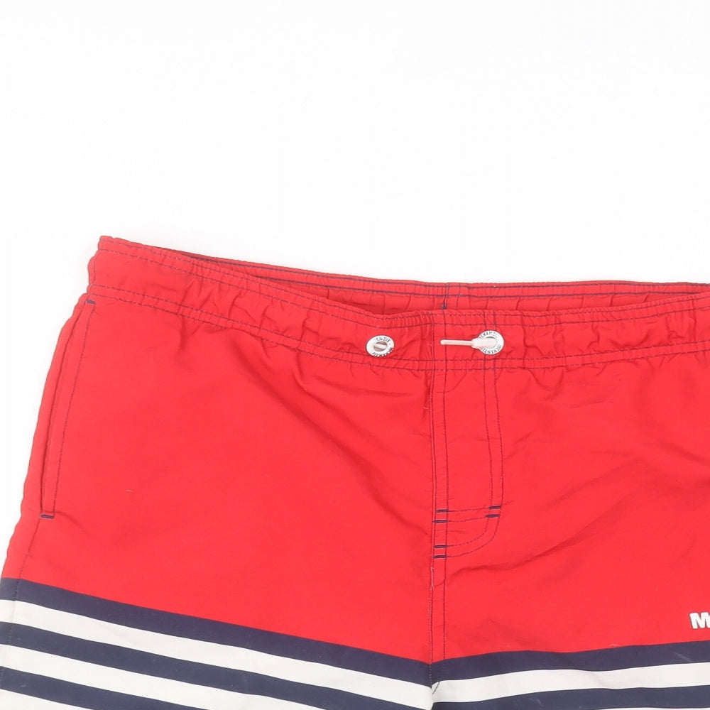 McKenzie Boys Red Striped  Bermuda Shorts Size 12-13 Years