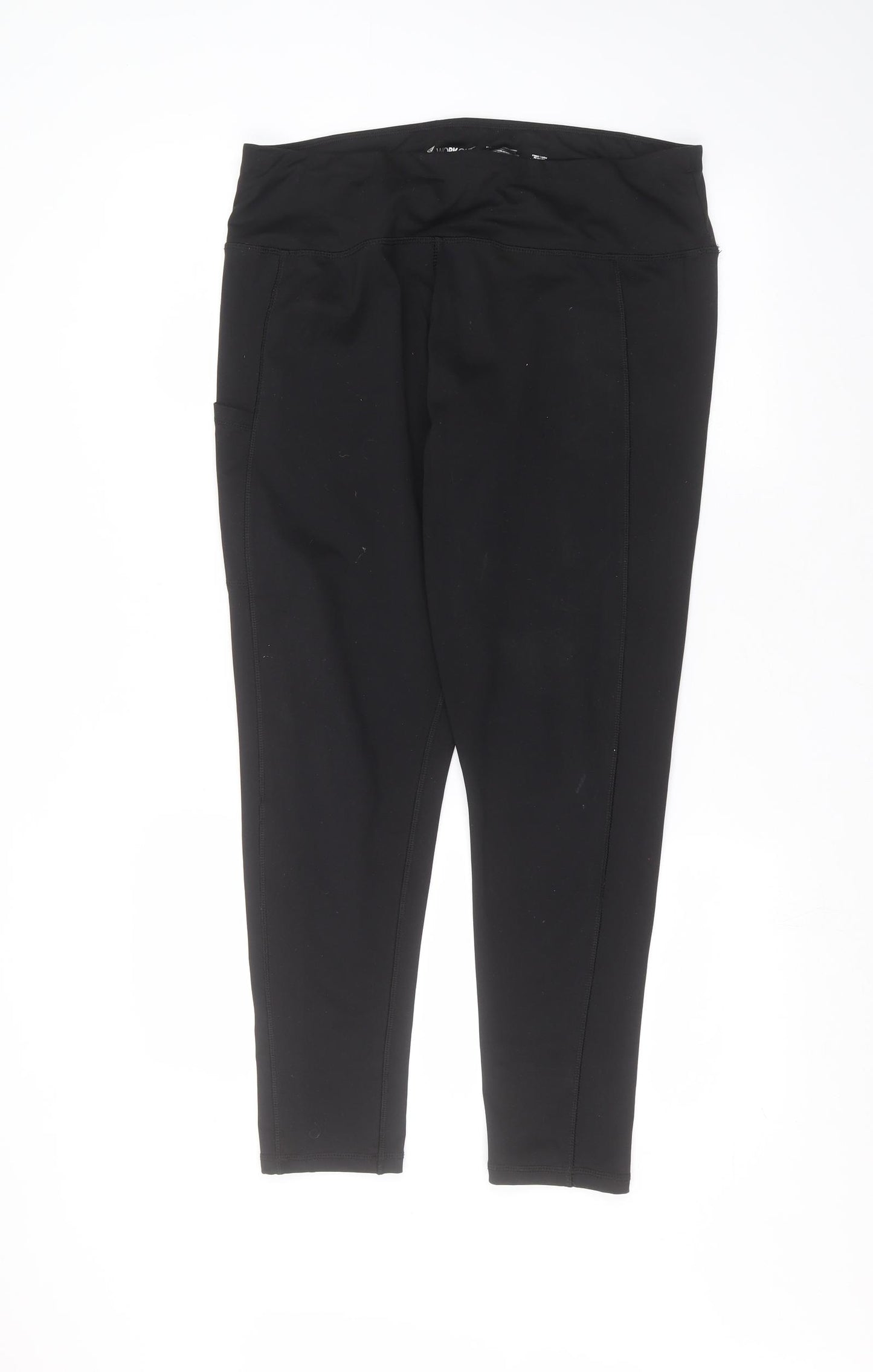 Workout Womens Black   Jogger Leggings Size L L26 in
