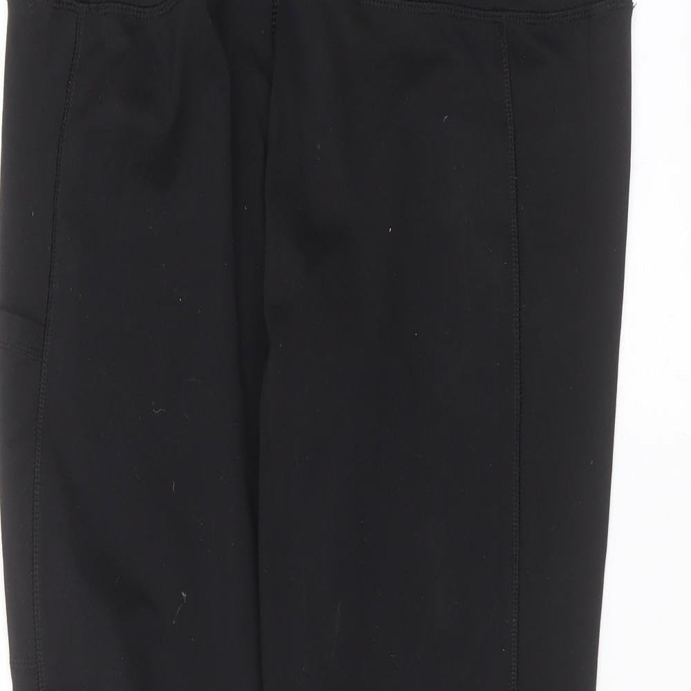 Workout Womens Black   Jogger Leggings Size L L26 in