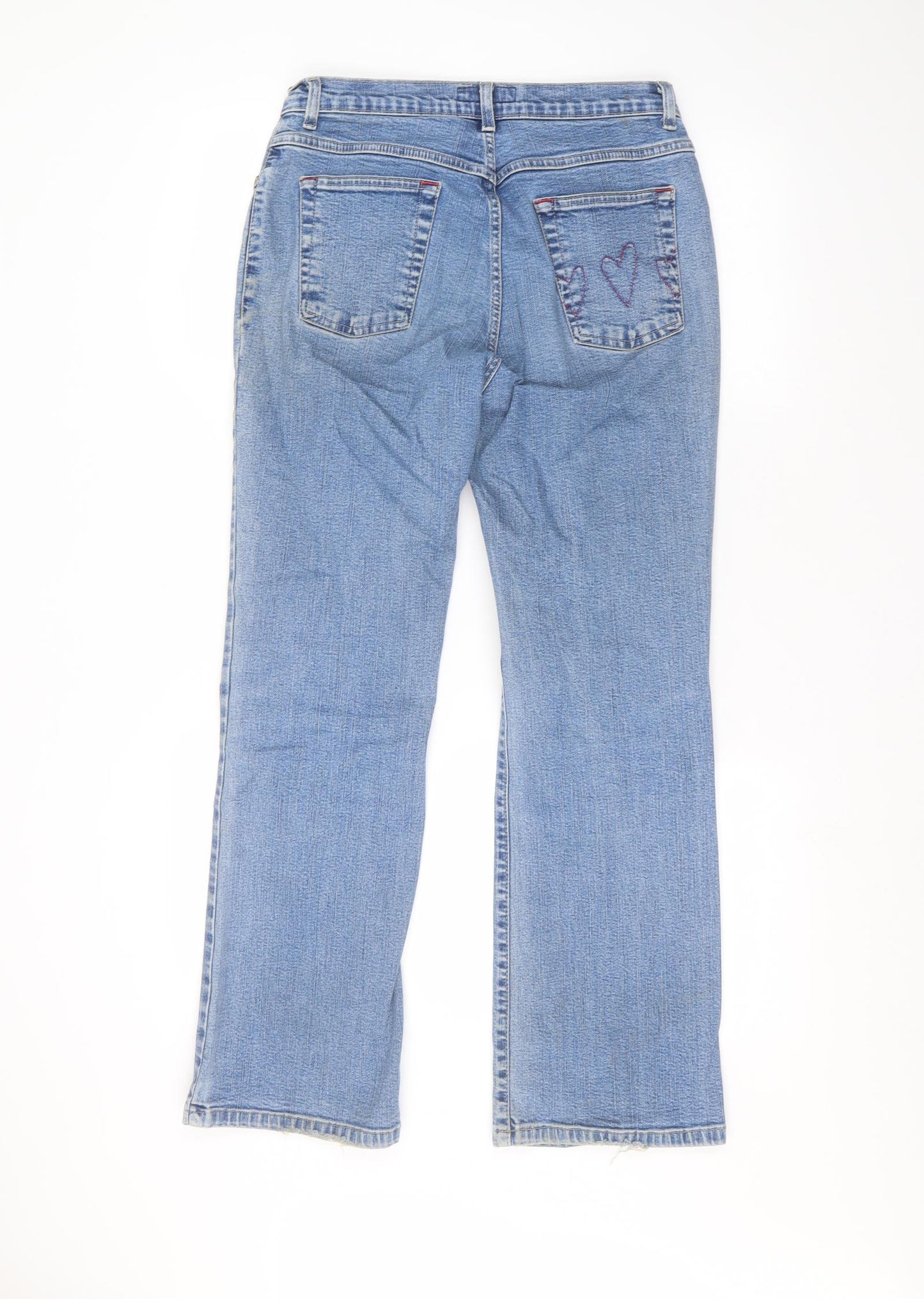 Marks and Spencer Womens Blue   Straight Jeans Size 12 L29 in