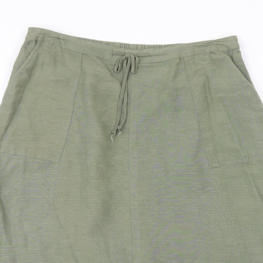 capsule  Womens Green   A-Line Skirt Size 14