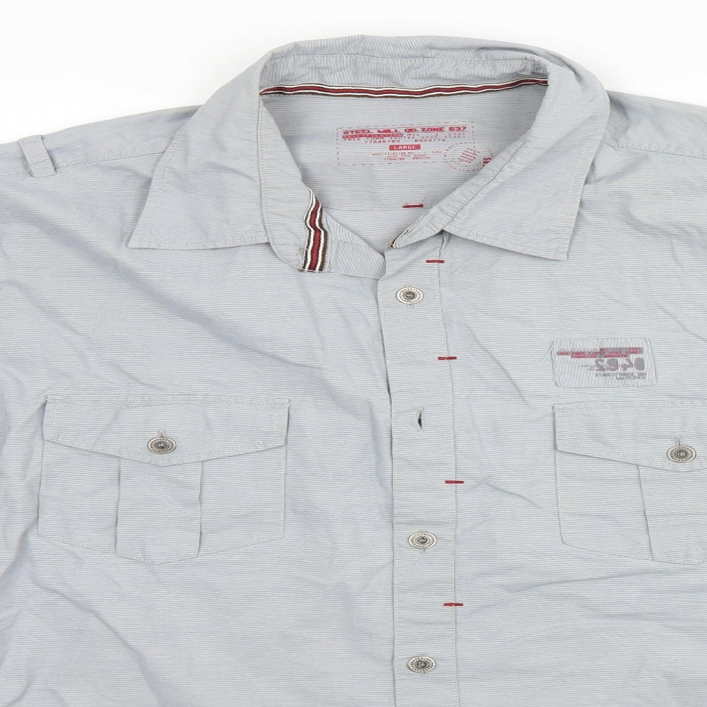 Burton Mens Grey    Button-Up Size L