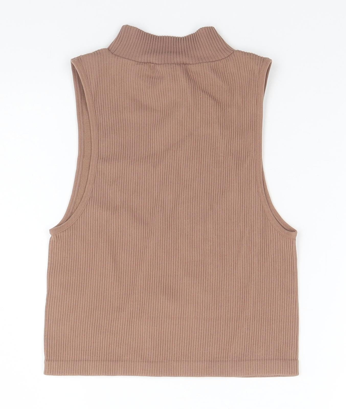 Zara Womens Beige   Basic T-Shirt Size M